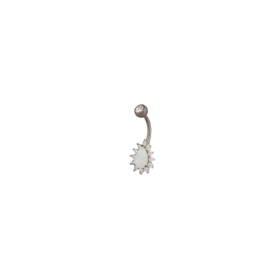 Titanium Opalised Iridescent Belly Bar