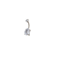 Titanium Teardrop Cubic Zirconia Belly Bar - link has visual effect only