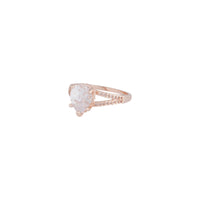 Rose Gold Teardrop Cubic Zirconia Ring - link has visual effect only