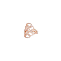 Rose Gold Cubic Zirconia Filigree Loop Ring - link has visual effect only