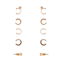 Gold Diamante Cuff Earrings 5-Pack - link has visual effect only