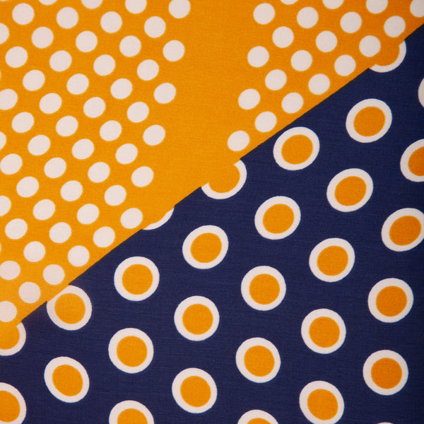 Square Mustard Dot Bandana Hair Scarf