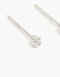 Surgical Stainless Steel 2MM Cubic Zirconia Piercing Stud - link has visual effect only