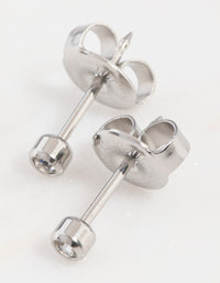Surgical Steel Crystal Bezel Piercing Stud 2mm - link has visual effect only