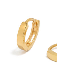 Gold Plated Sterling Silver Huggie Hoop Earrings - link has visual effect only