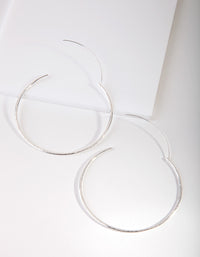 Sterling Silver Hammered Hoop Earrings - link has visual effect only