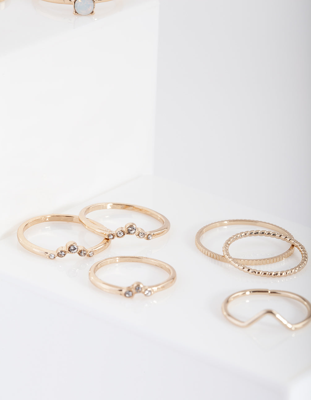 Gold Fine Moonstone Ring Pack