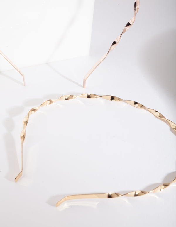 Metal Twist Headband Pack