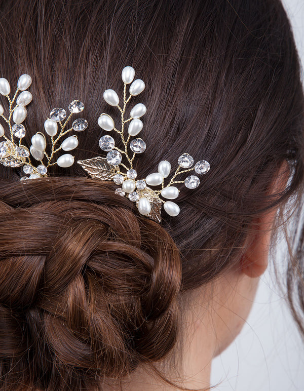 Gold Garden Pearl Pins