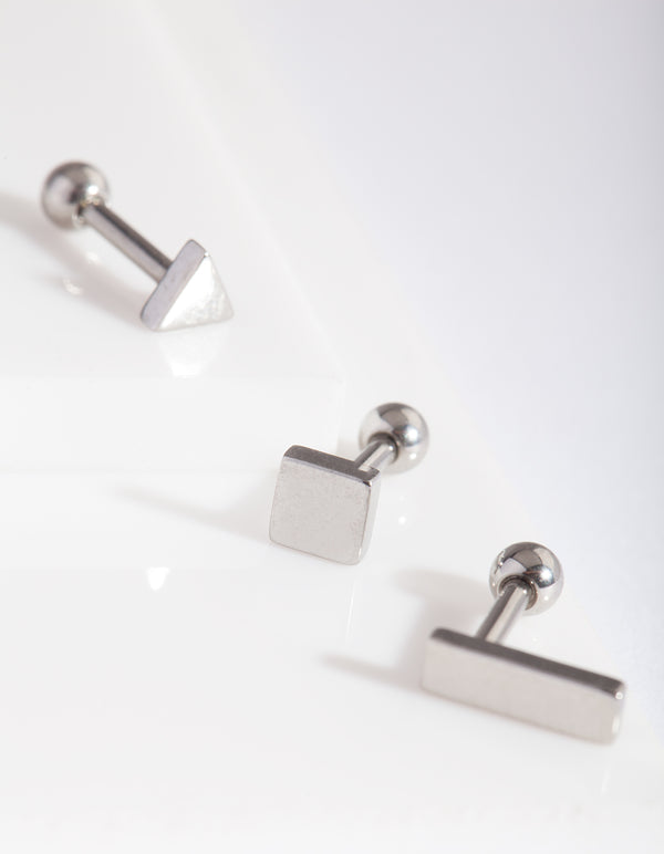 Surgical Steel Geometric Flat Back Jewellery Pack