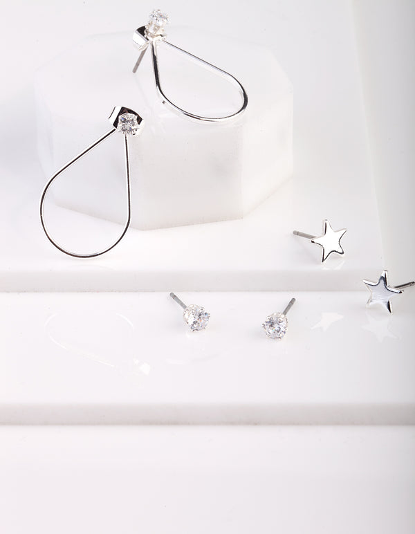 CUBZ SS STAR & LOOP CZ 3PK ER@