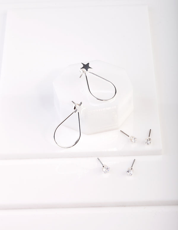 CUBZ SS STAR & LOOP CZ 3PK ER@