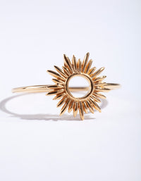 Gold Plated Sterling Silver Sun Burst Ring - link has visual effect only