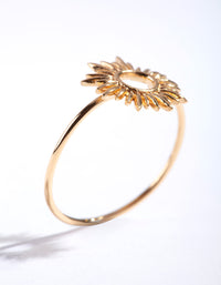 Gold Plated Sterling Silver Sun Burst Ring - link has visual effect only