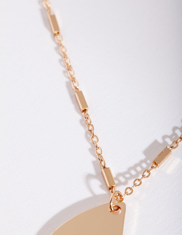 Gold Surreal Moon Necklace 2 Pack