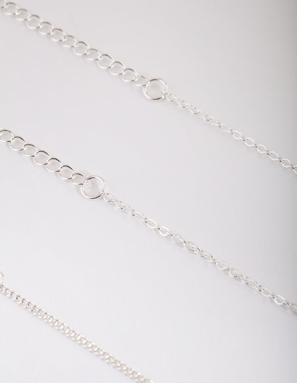 Evil Eye Silver Bracelet 3 Pack