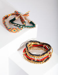 Gold Black Multi Bracelet 10 Pack - link has visual effect only