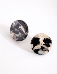 Tortoiseshell Circle Stud Earrings - link has visual effect only
