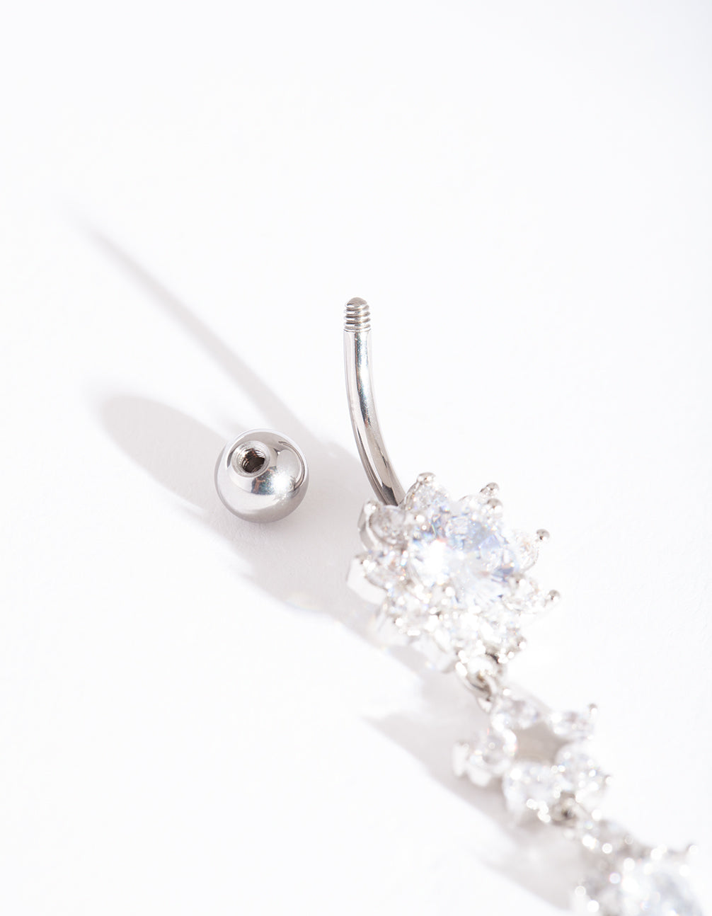 Titanium Multi Flower Belly Bar