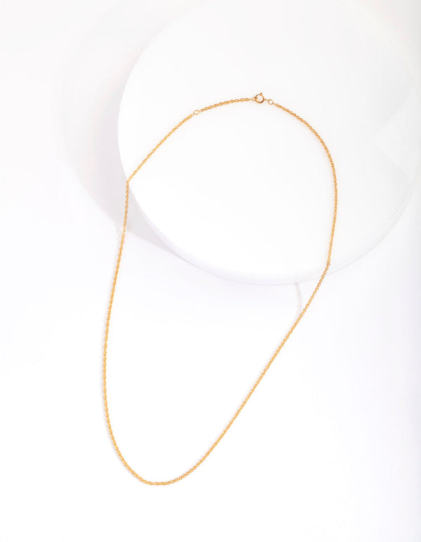 Gold Plated Sterling Silver Twist Chain Necklace