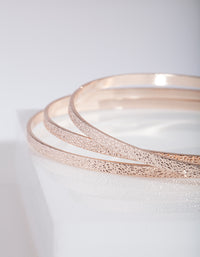 Rose Gold Brushed Bangle Set - link has visual effect only