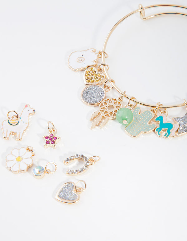 Kids Gold Make Your Own Llama Gift Box Bracelet