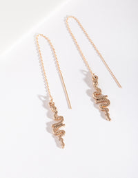 Textured Snake Thread Through Earrings - link has visual effect only