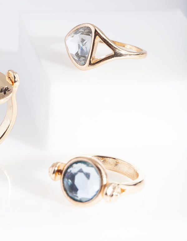 Gold Strength Flip Coin Ring Pack
