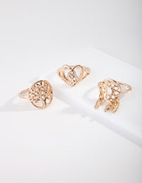 Bohemian Gold Cut-Out Ring Pack - link has visual effect only