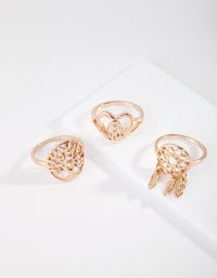 Bohemian Gold Cut-Out Ring Pack - link has visual effect only