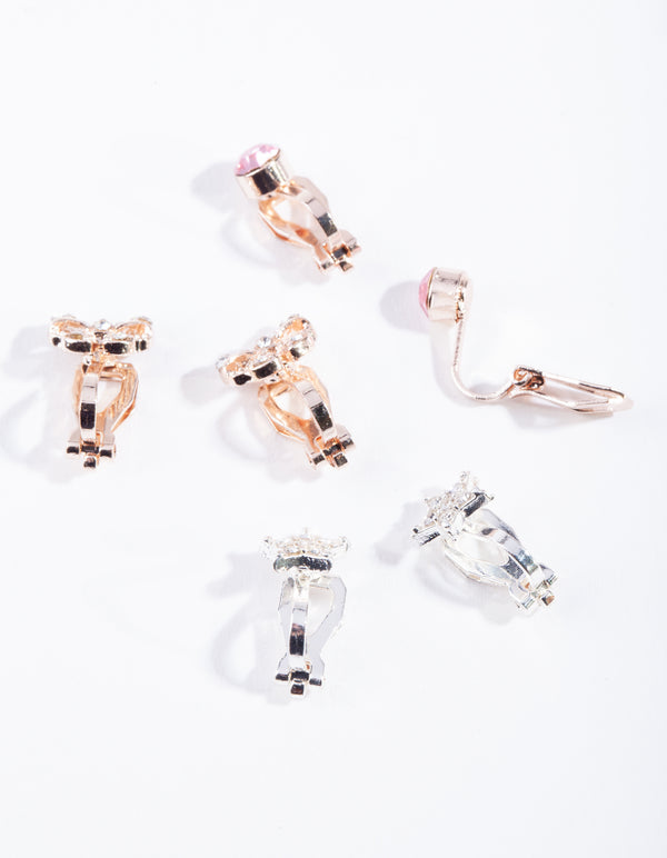 KIDS MM BFLY&CRWN CLIP 8PK ER@