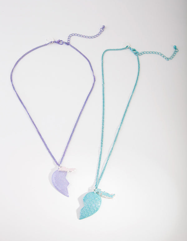 Kids Best Friend Mermaid Heart Necklace