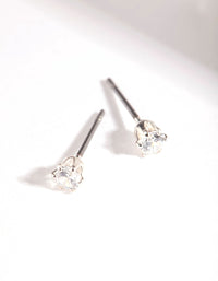 Silver Cubic Zirconia Micro Stud Earrings - link has visual effect only