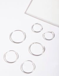 Sterling Silver Classic Hoop Pack - link has visual effect only