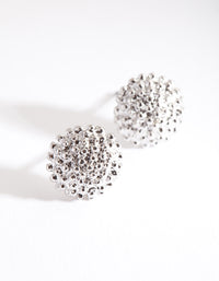 Silver Crater Stud Earrings - link has visual effect only