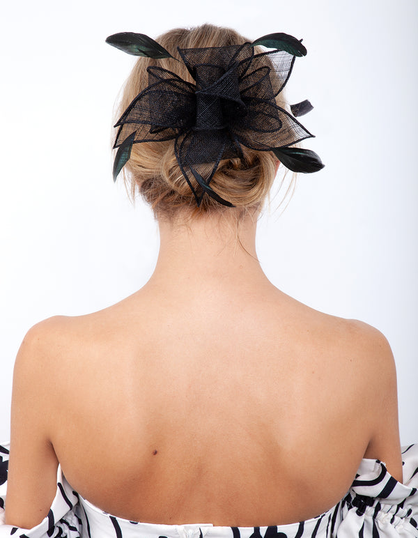 OCHR SINA BLK STRW FLW FTHR CL