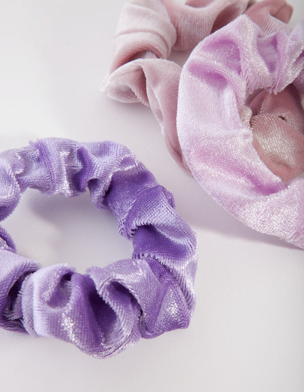 Kids Fabric Velvet Scrunchie Pack