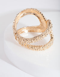 Gold Textured Open Cuff Bracelet - link has visual effect only