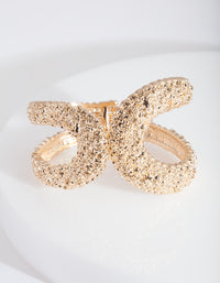 Gold Textured Open Cuff Bracelet - link has visual effect only