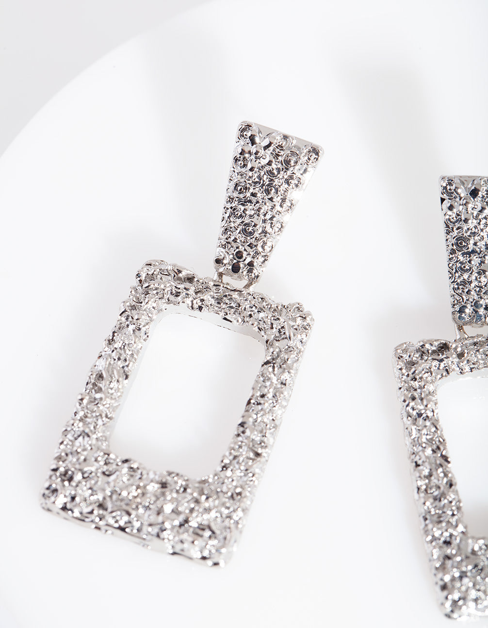 Silver Mini Geometric Earrings