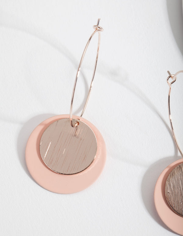 Peach Hoop Earrings
