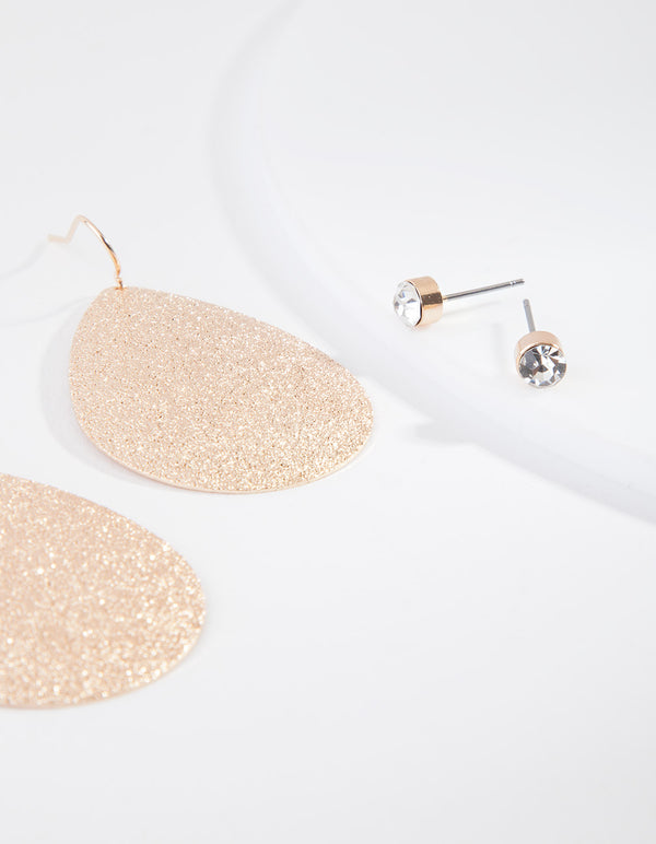 Gold Textured Earring Pack