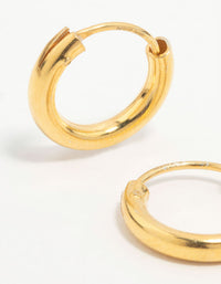Gold Plated Sterling Silver Large Huggie Earrings - link has visual effect only