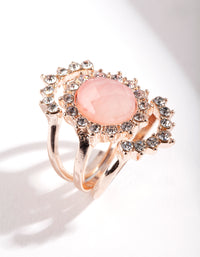 Rose Gold Stone Diamante Ring Pack - link has visual effect only