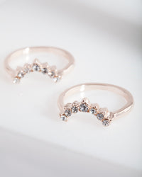 Rose Gold Stone Diamante Ring Pack - link has visual effect only