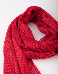 SCFS FB RED LG DRAPE SCARF NL} - link has visual effect only