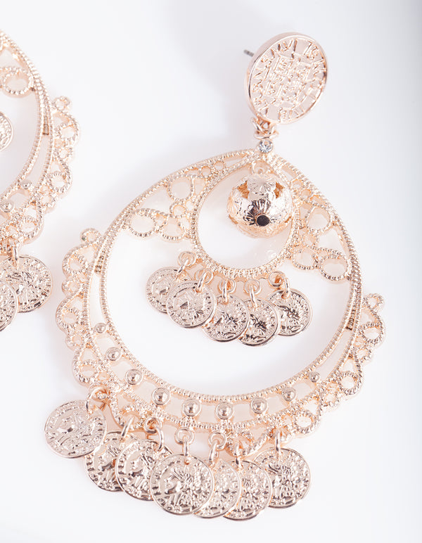 RGOLD RG FILIGREE COIN DROP ER@