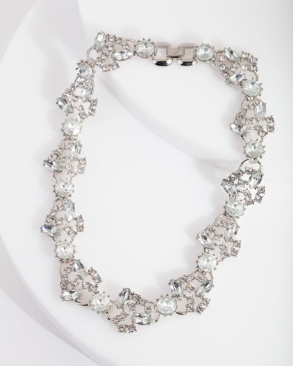 D&P SS MIXED STONE COLLAR NL