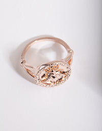 Rose Gold Bee Coin Ring - link has visual effect only