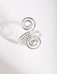 Silver Double End Swirl Ring - link has visual effect only